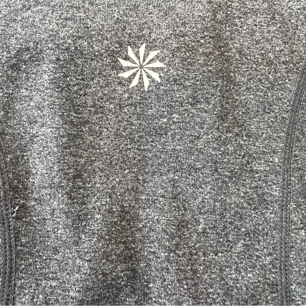 Athleta Equator Racerback Tank Top Sz S Gray Shelf Bra Lycra Sporty EUC or NWOT - Picture 4 of 9